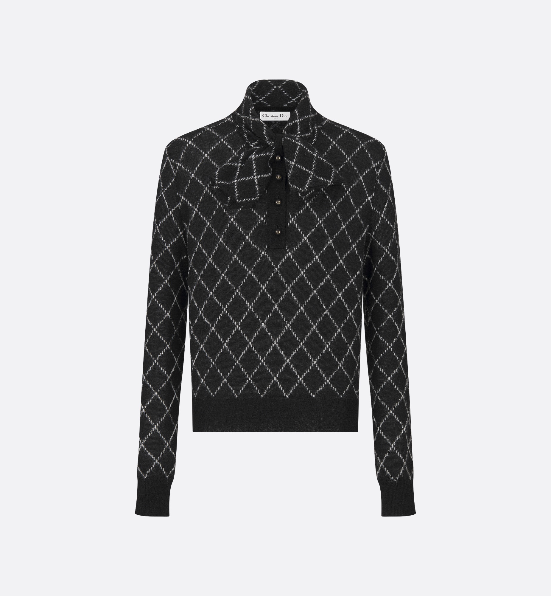 Tied Collar Sweater - 1
