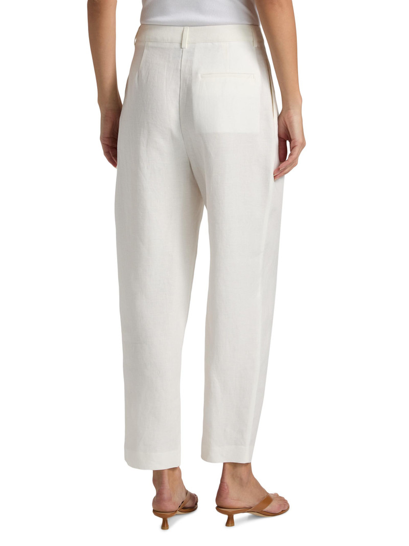 Women's Cornelia St Linen Pleated Pants - Ivoire 5