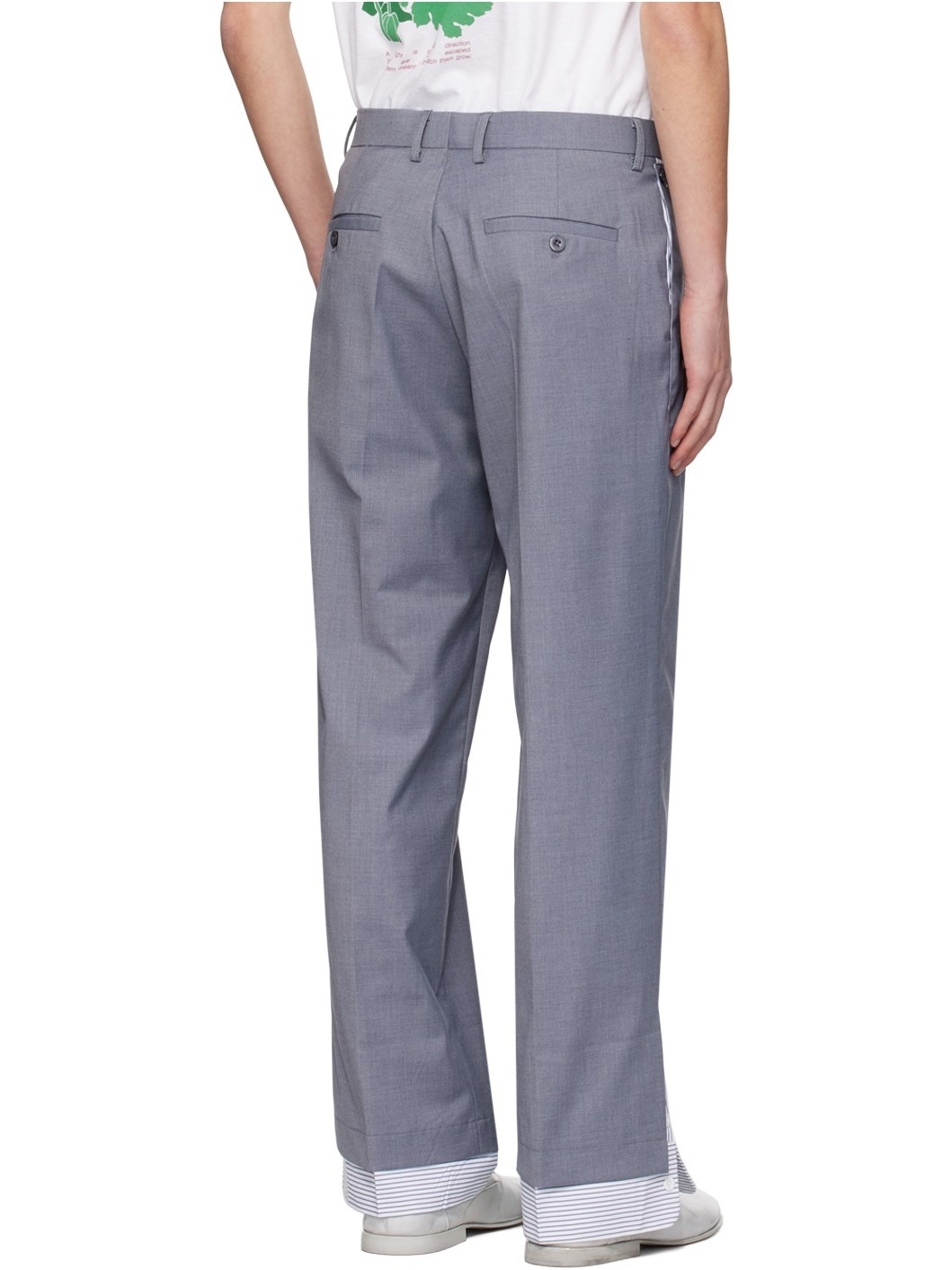 Gray Cuff Trousers - 3