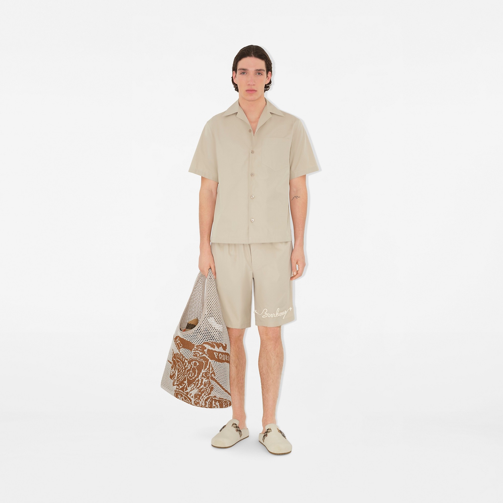 Relaxed Fit Knot Logo Cotton Shirt - 3