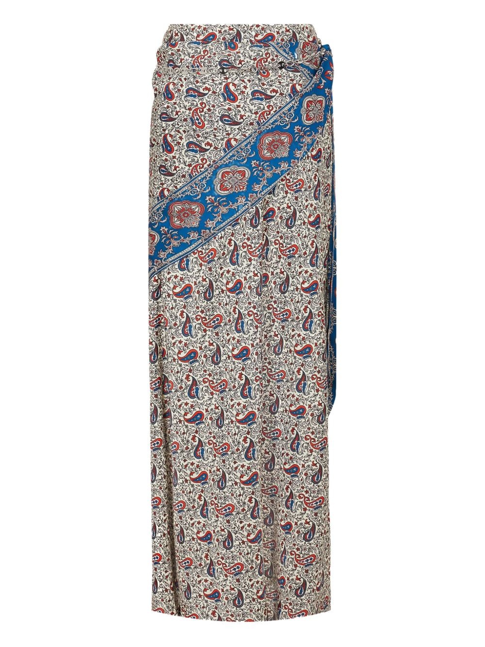 paisley-print wrap skirt - 7