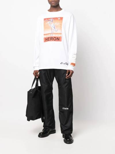 Heron Preston logo-embroidered straight cargo trousers outlook