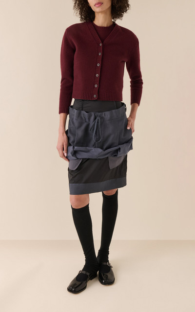 Maison Margiela Deconstructed Wool-Nylon Midi Skirt grey outlook