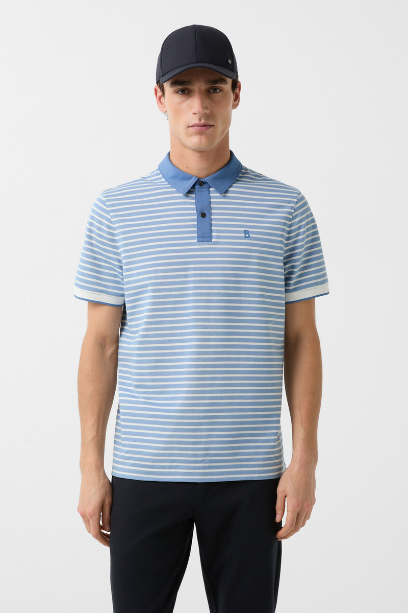Timo polo shirt in Blue/White 2