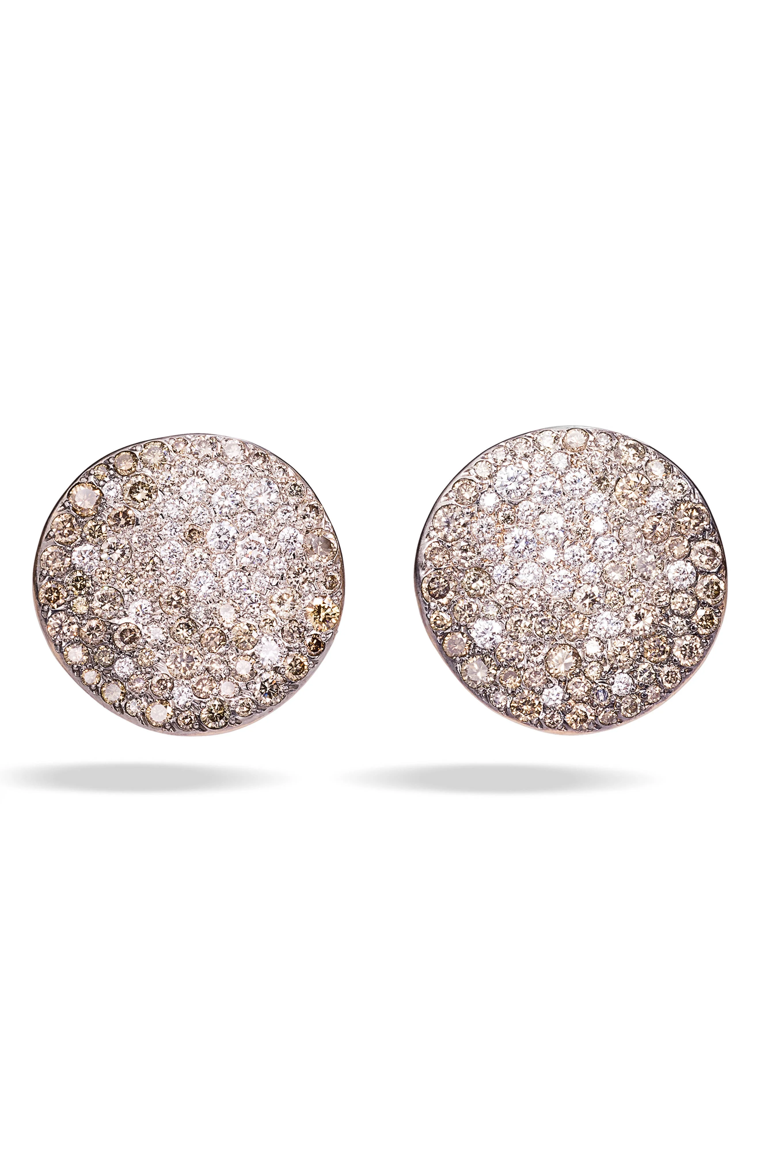 Pomellato Sabbia Diamond Pavé Stud Earrings in Rose Gold at Nordstrom - 1