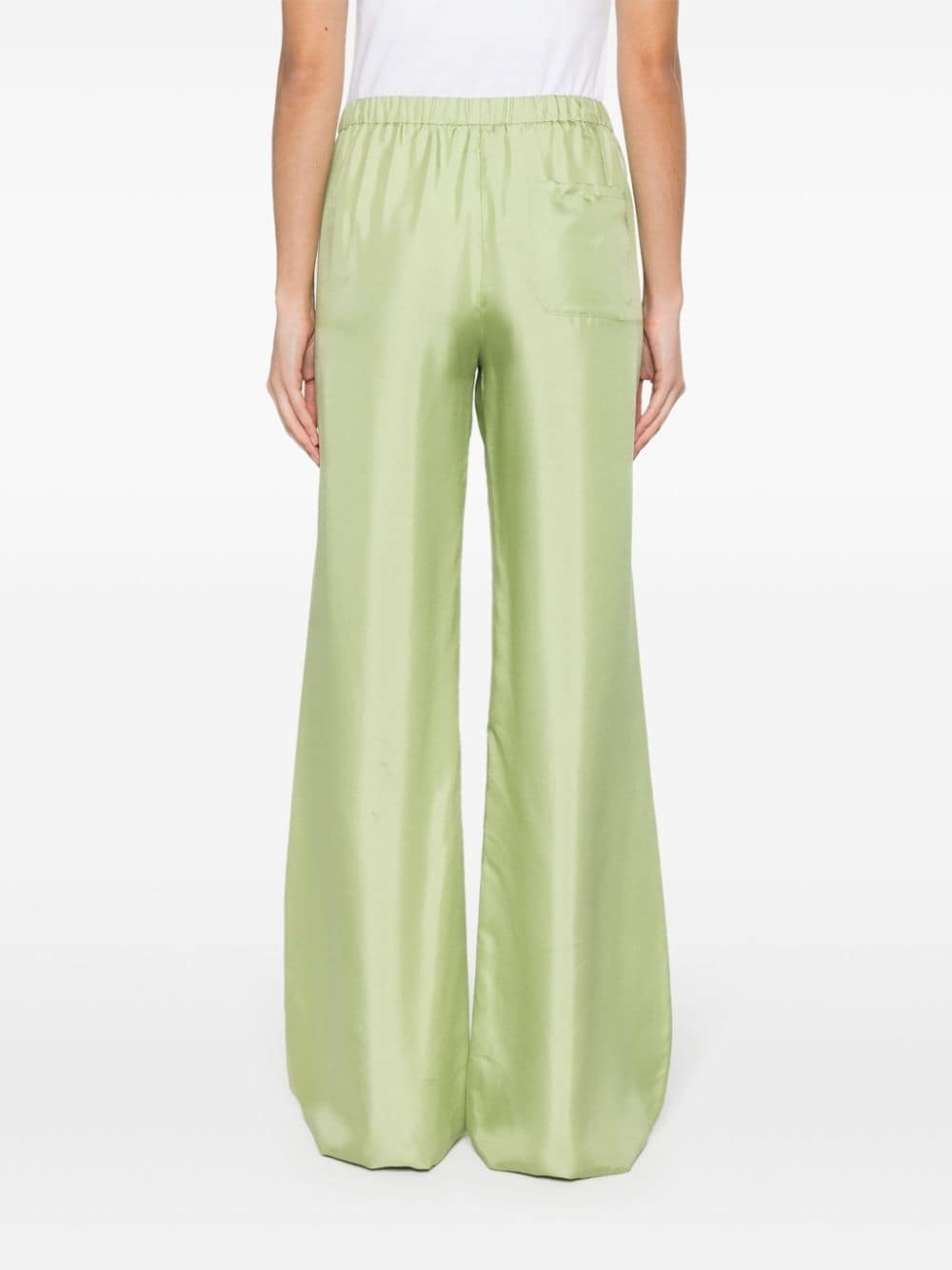 wide-legged silk trousers - 4