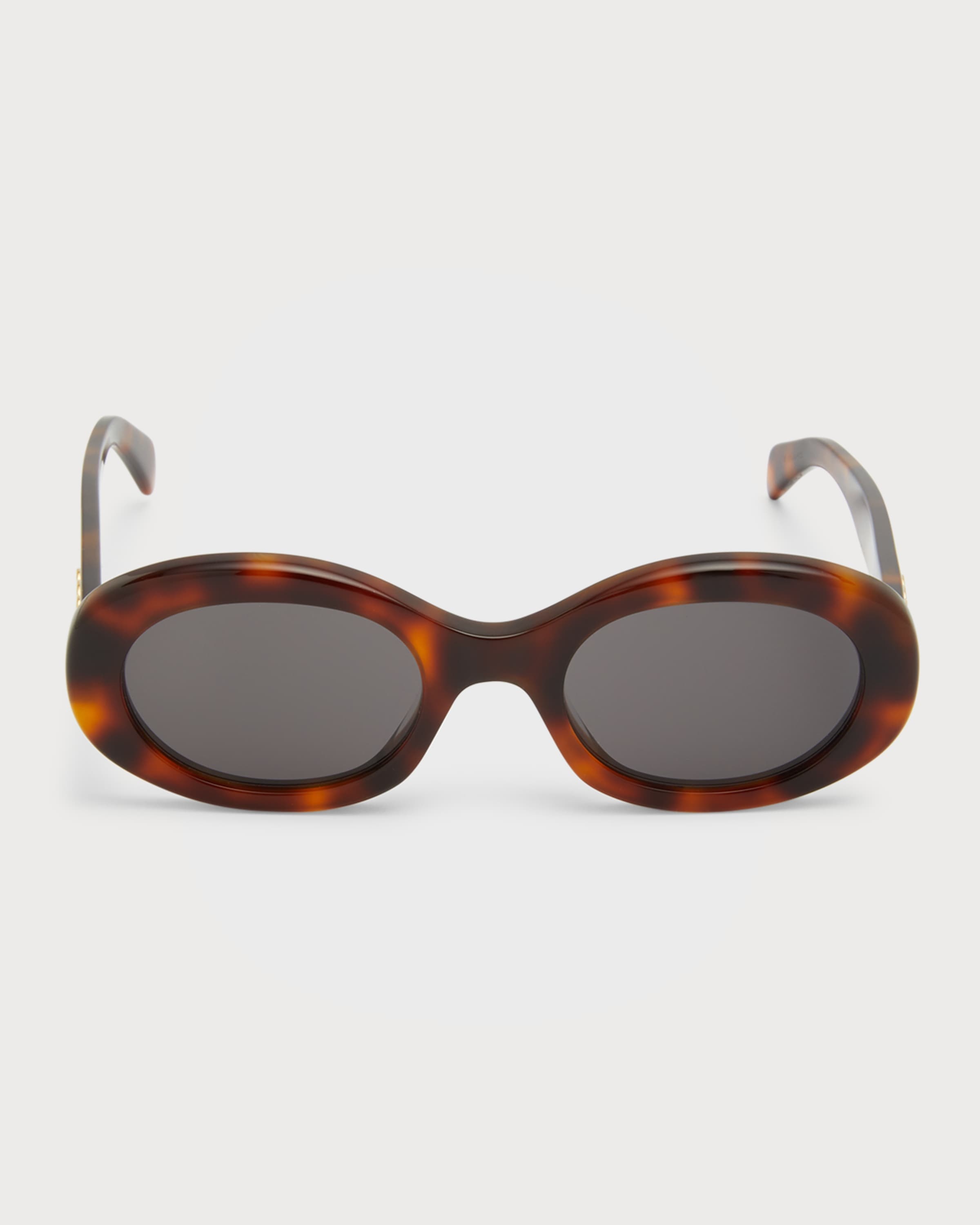 Triomphe Logo Oval Acetate Sunglasses - 4