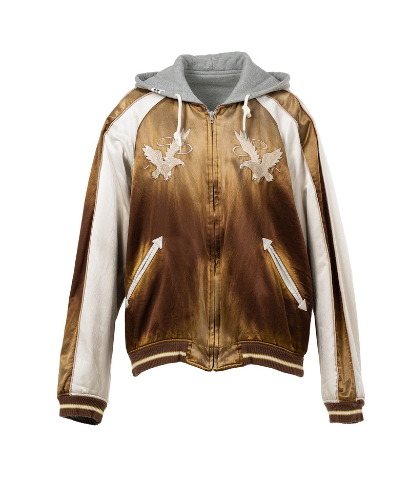 Reversible Hoodie Layered Souvenir Jacket 29
