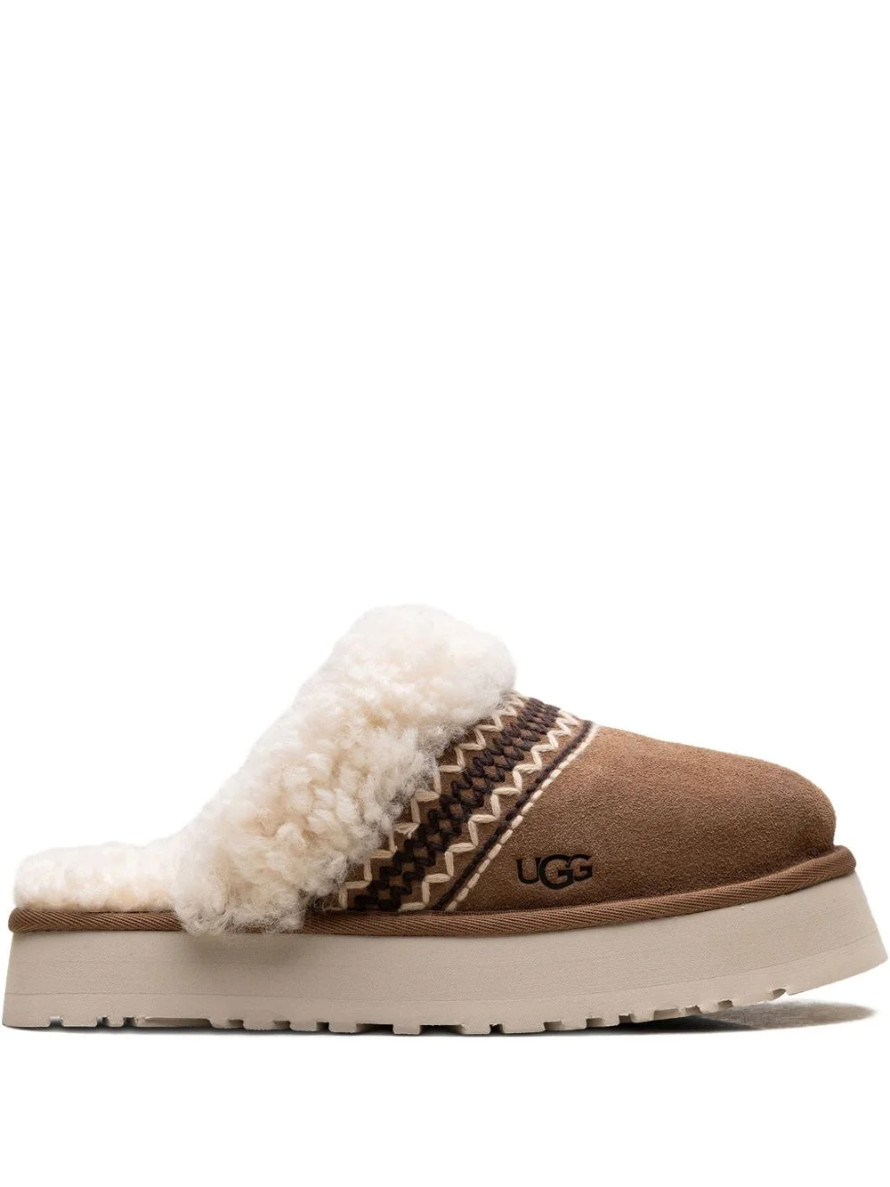 Disquette Atherson platform shearling slippers - 1
