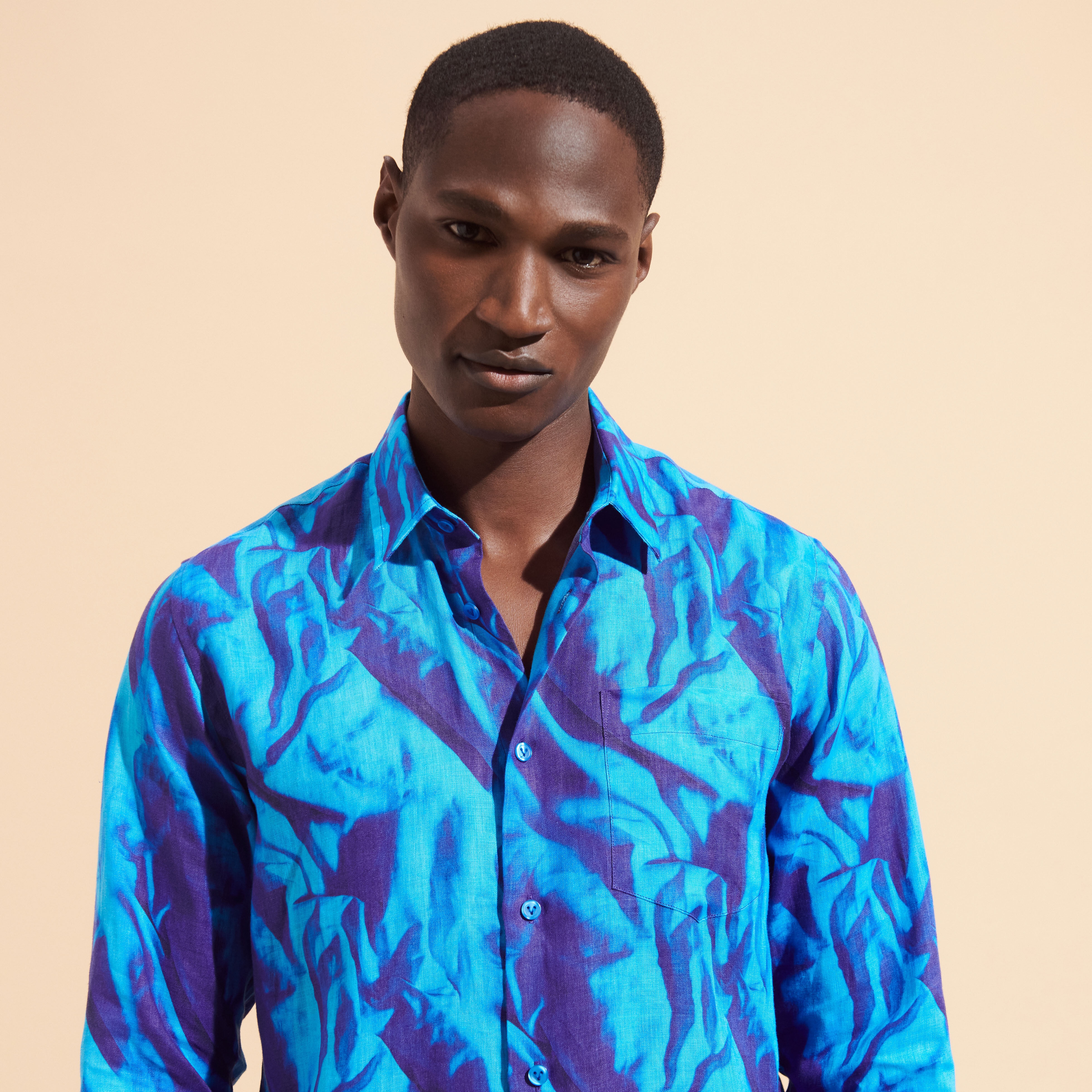 Men Linen Shirt Les Draps Froissés - 5