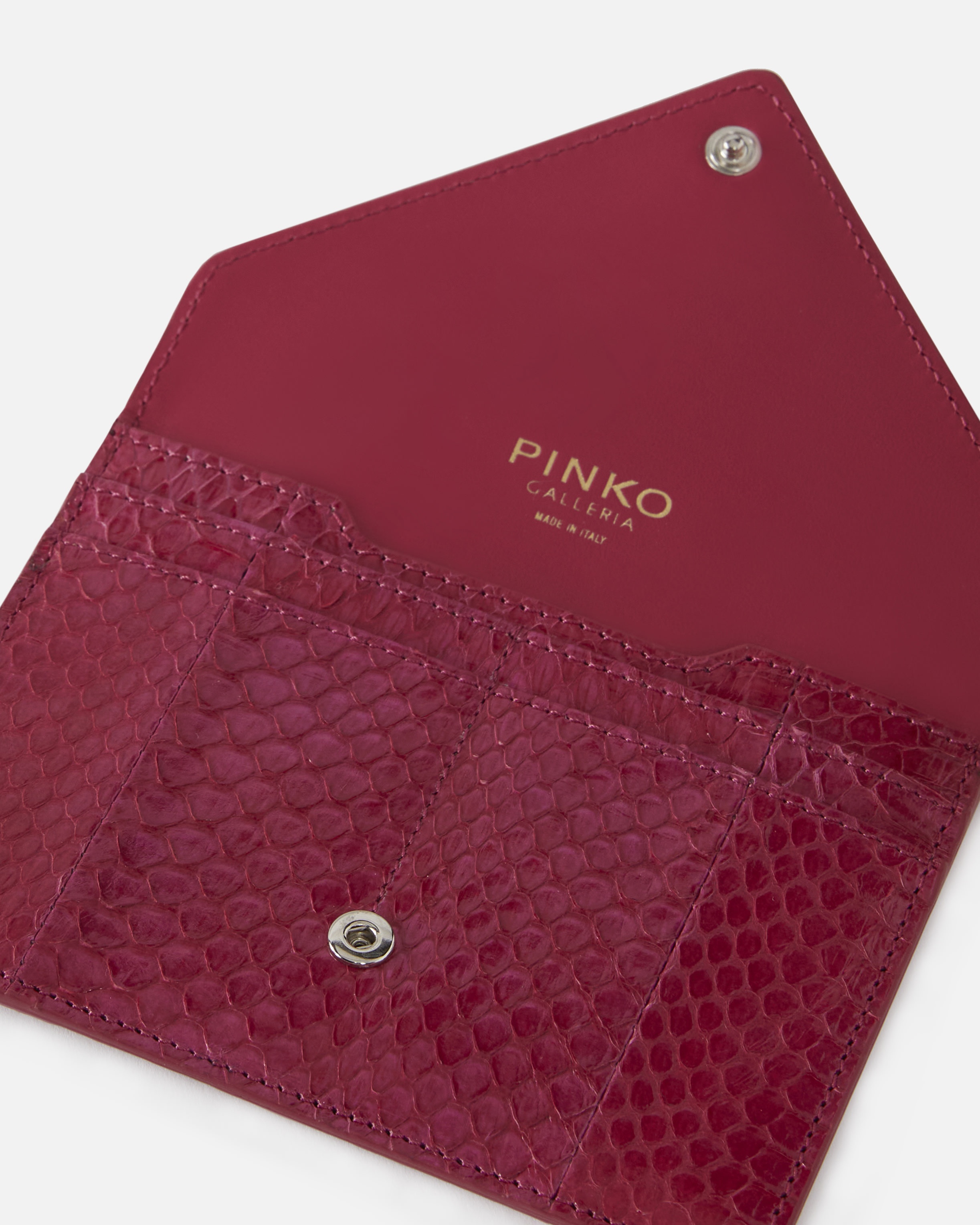 SMALL SHINY REPTILE POUCH PINKO GALLERIA - 4