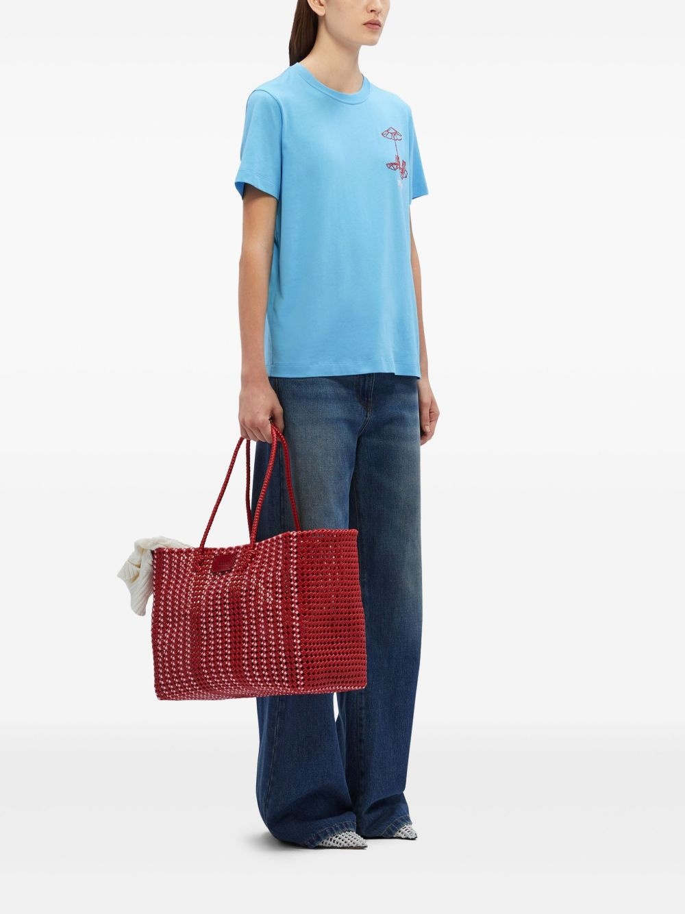 embroidered-motif T-shirt - 3
