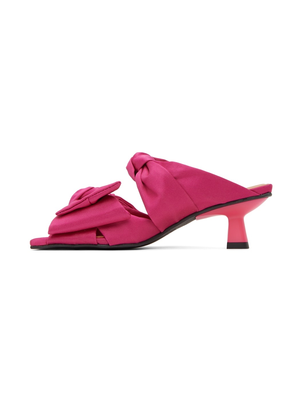 Pink Soft Bow Mules - 3