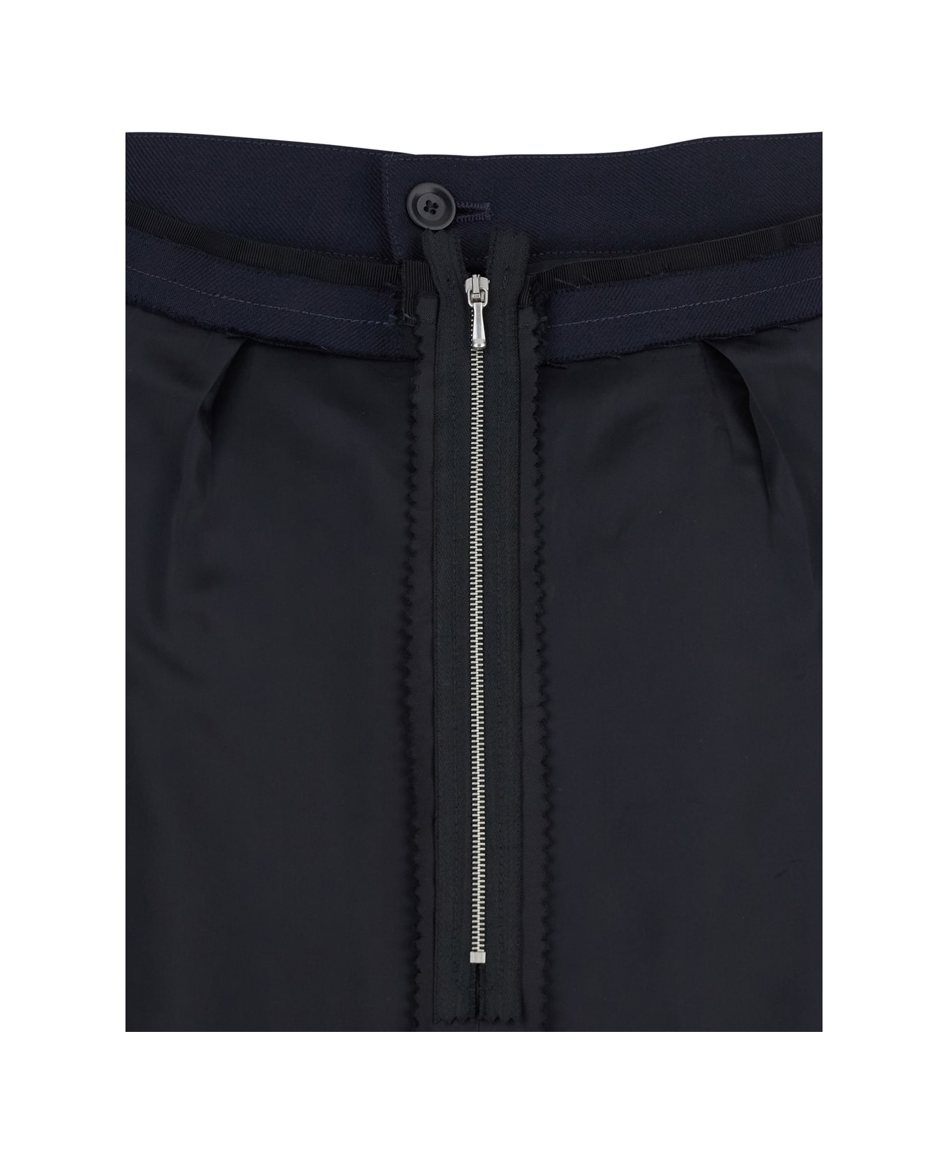 Navy Cotton Skirt - 3