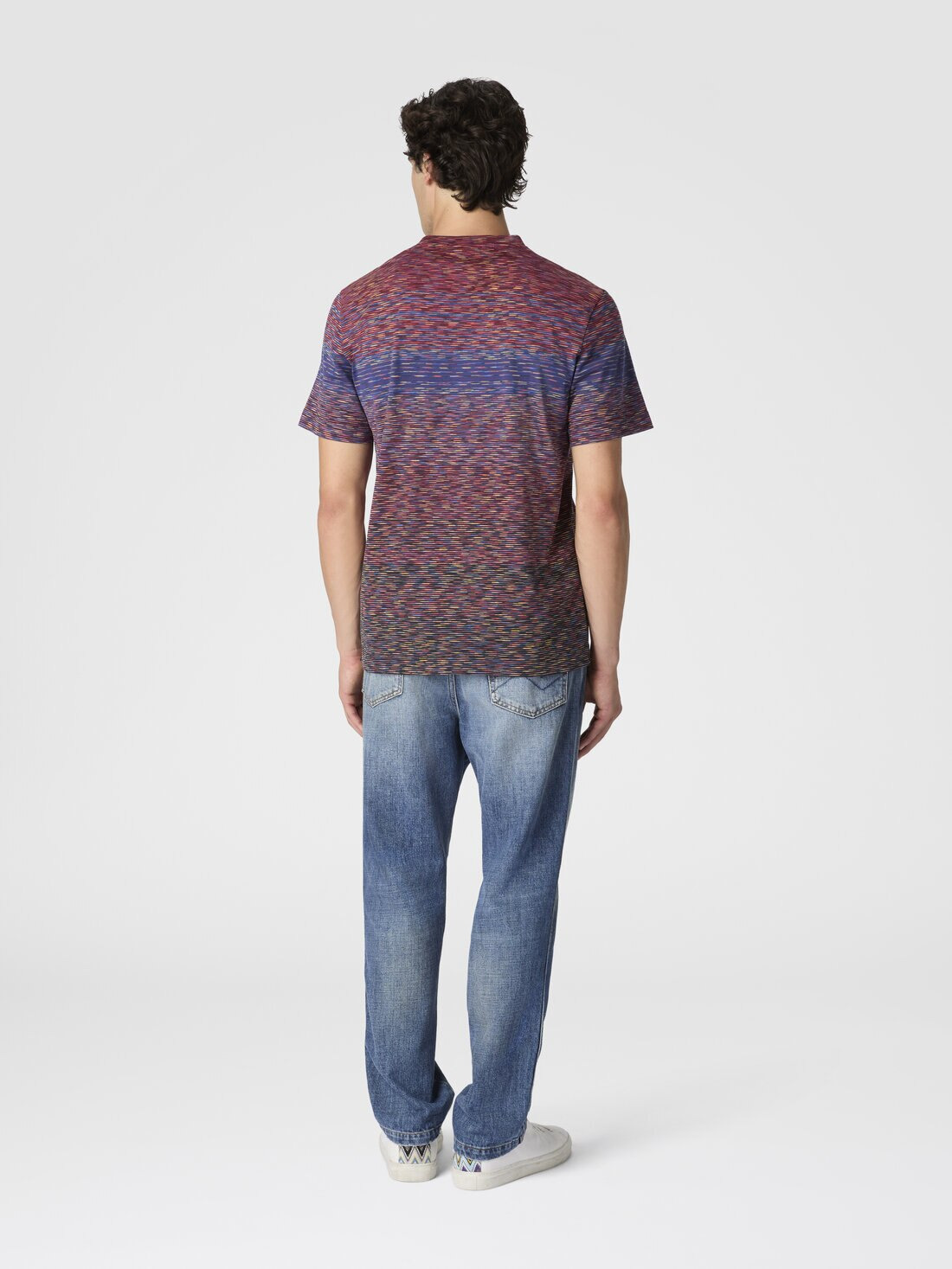 T-Shirt with Faded Flame Pattern - 3