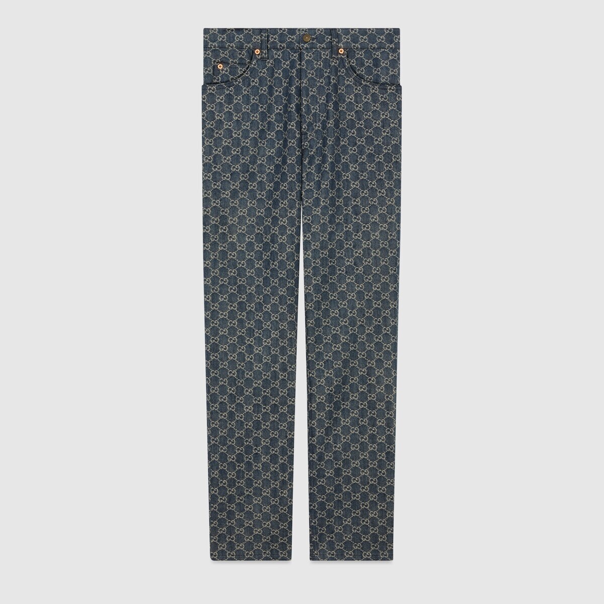 Washed GG denim pant - 1