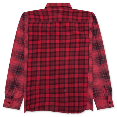 NEEDLES OVER DYED RIBBON WIDE SHIRT - RED outlook