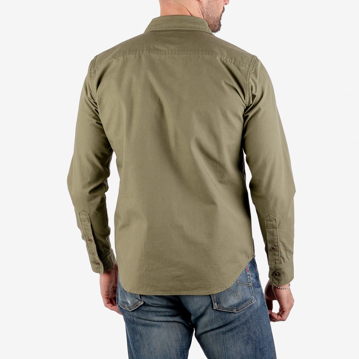 IHSH-354-ODG 9oz Military Shirt - Olive Drab Green - 3