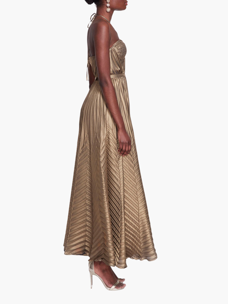 HALTER GEORGETTE TEA-LENGTH GOWN 3