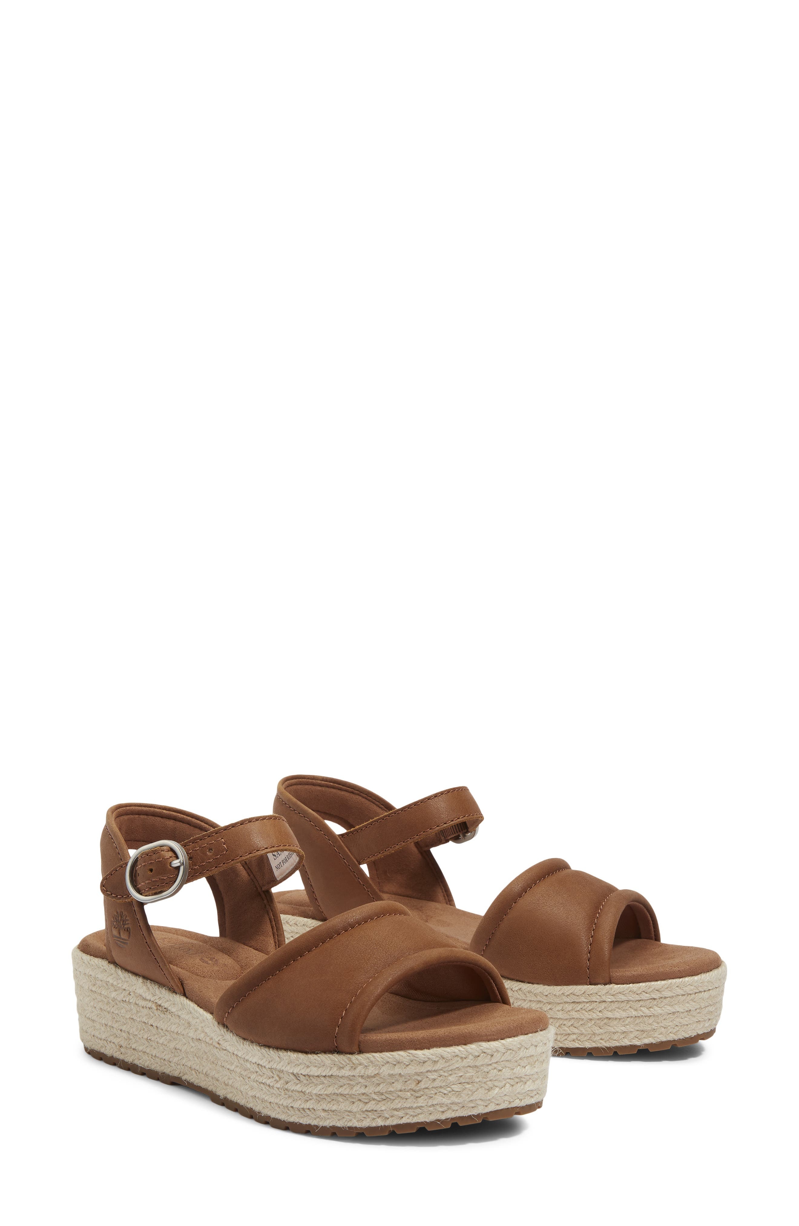 Timberland Santorini Sun Espadrille Sandal in Rust Full Grain at Nordstrom - 6