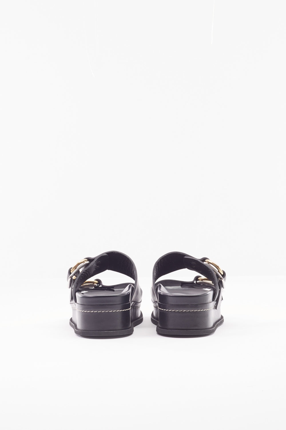 Freida Double-Buckle Platform Slides - 3