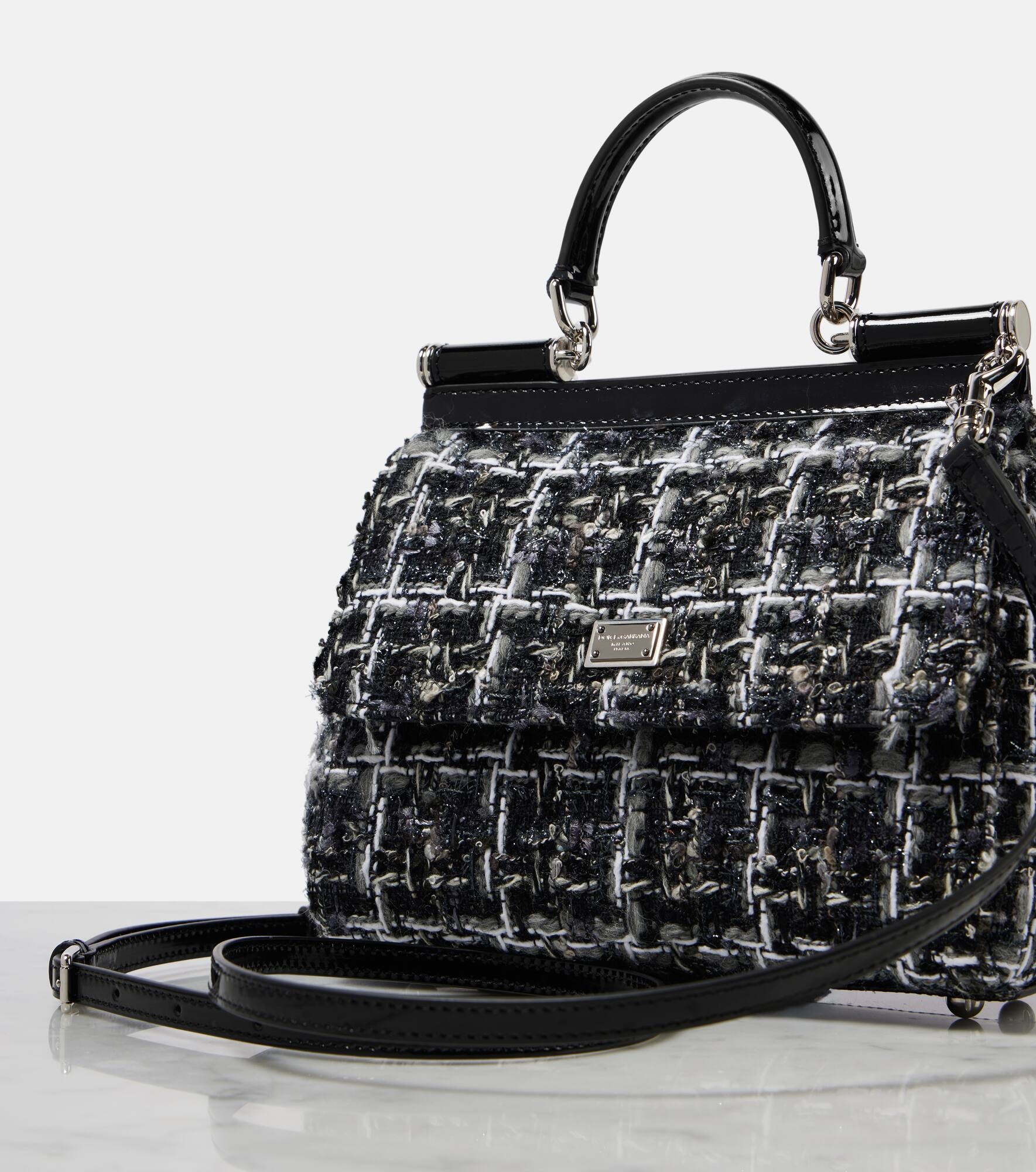 Sicily Medium bouclé tote bag - 6