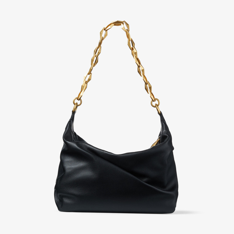 Diamond Soft Hobo S
Black Soft Calf Leather Hobo Bag with Chain Strap 10