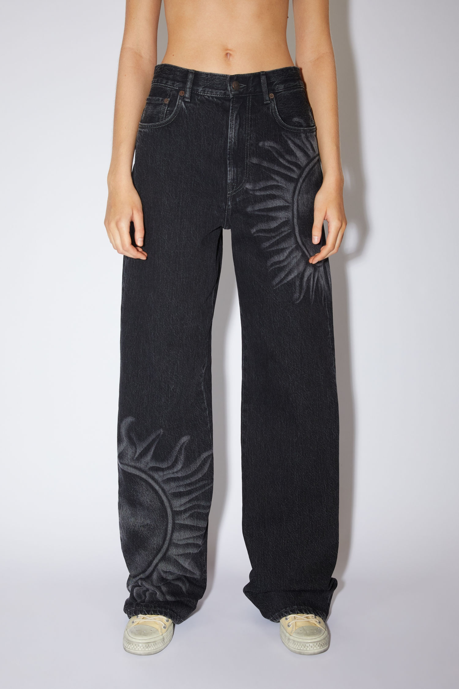 Loose bootcut jeans - Black/grey - 2