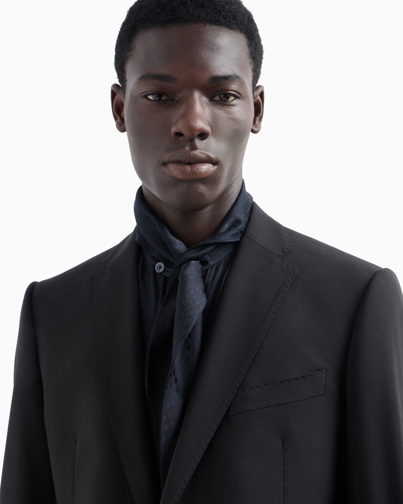 SINGLE-BREASTED SUIT IN VIRGIN-WOOL TWO-WAY STRETCH CANVAS 6