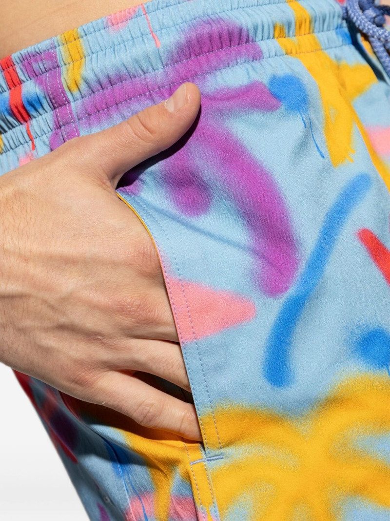 Palm Angels spray-paint swim shorts outlook