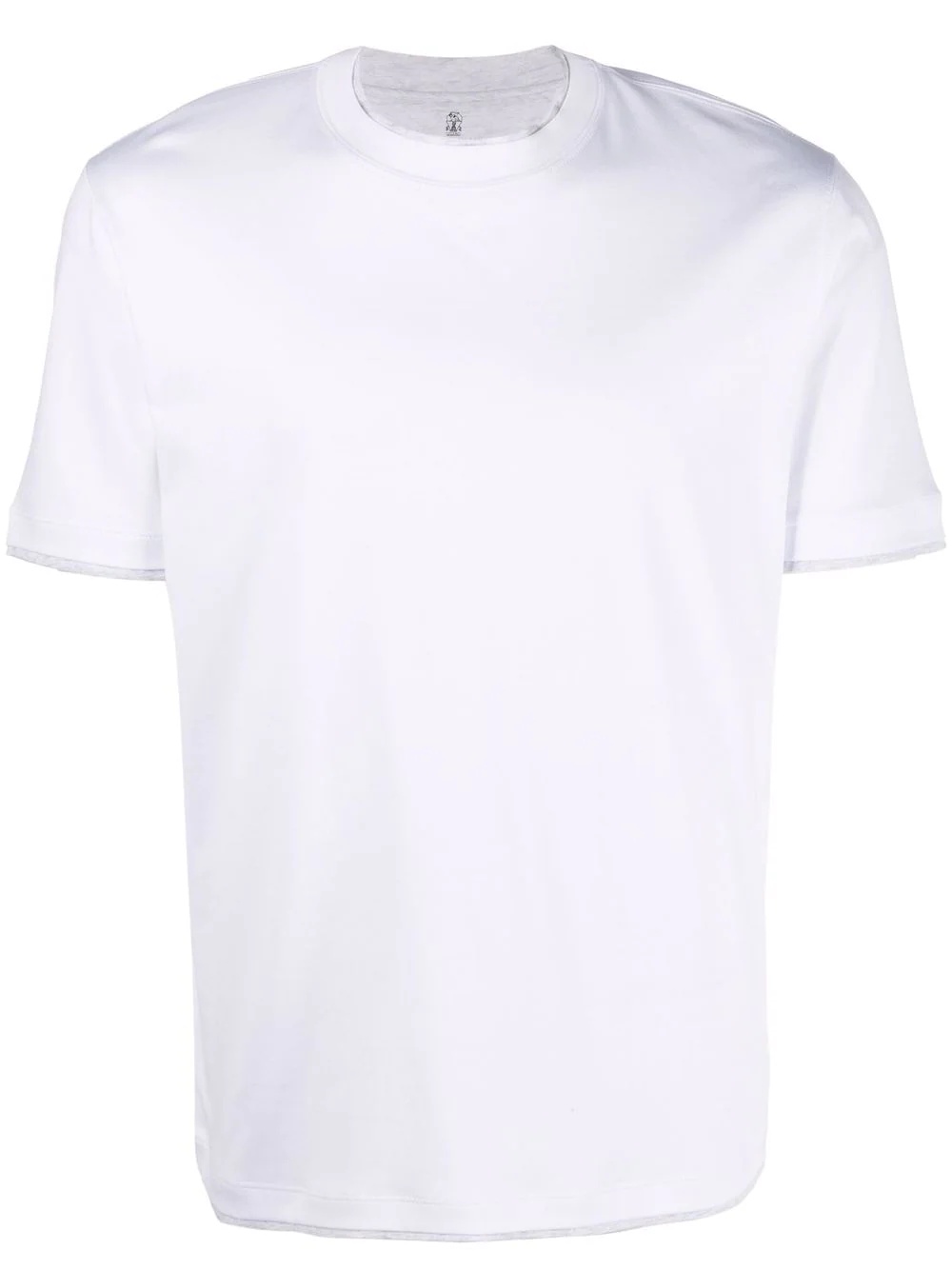 layered-trim cotton T-Shirt - 1