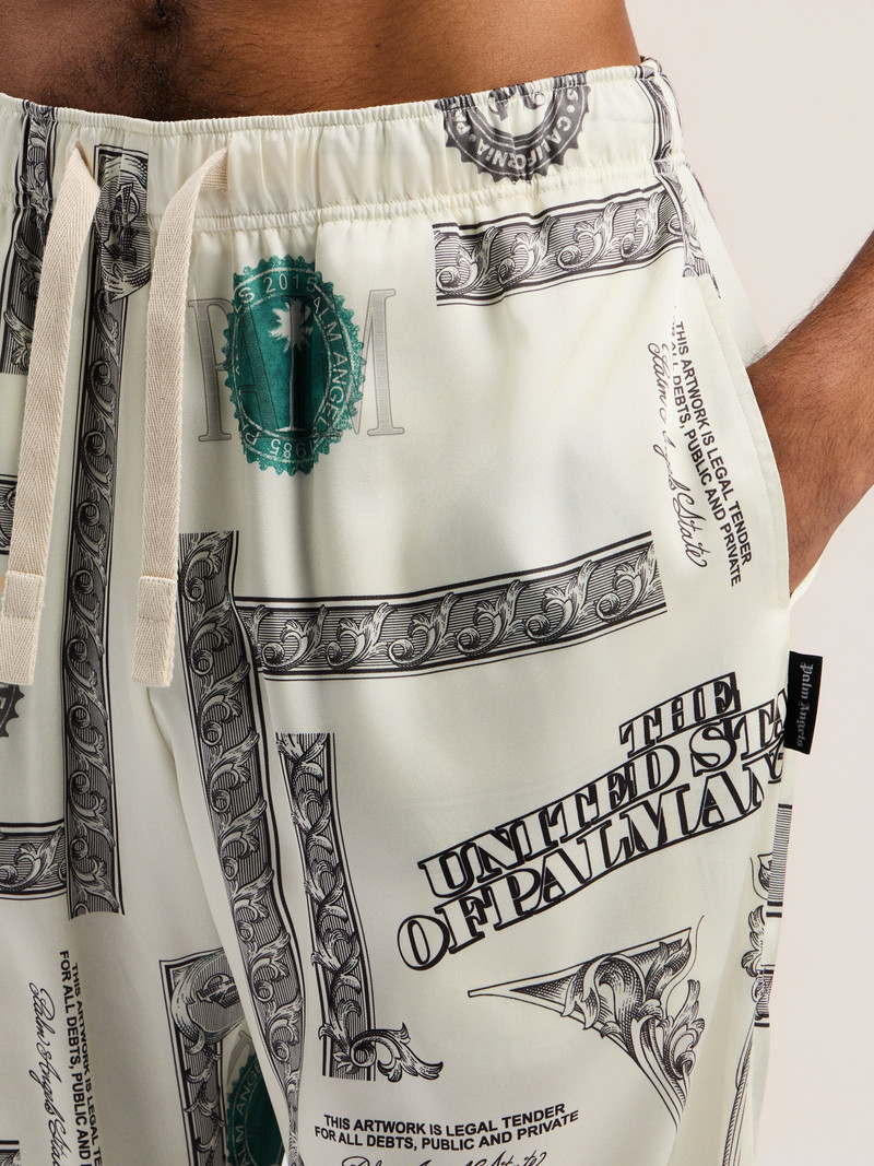 Dollar Print Wide-Leg Pants 6