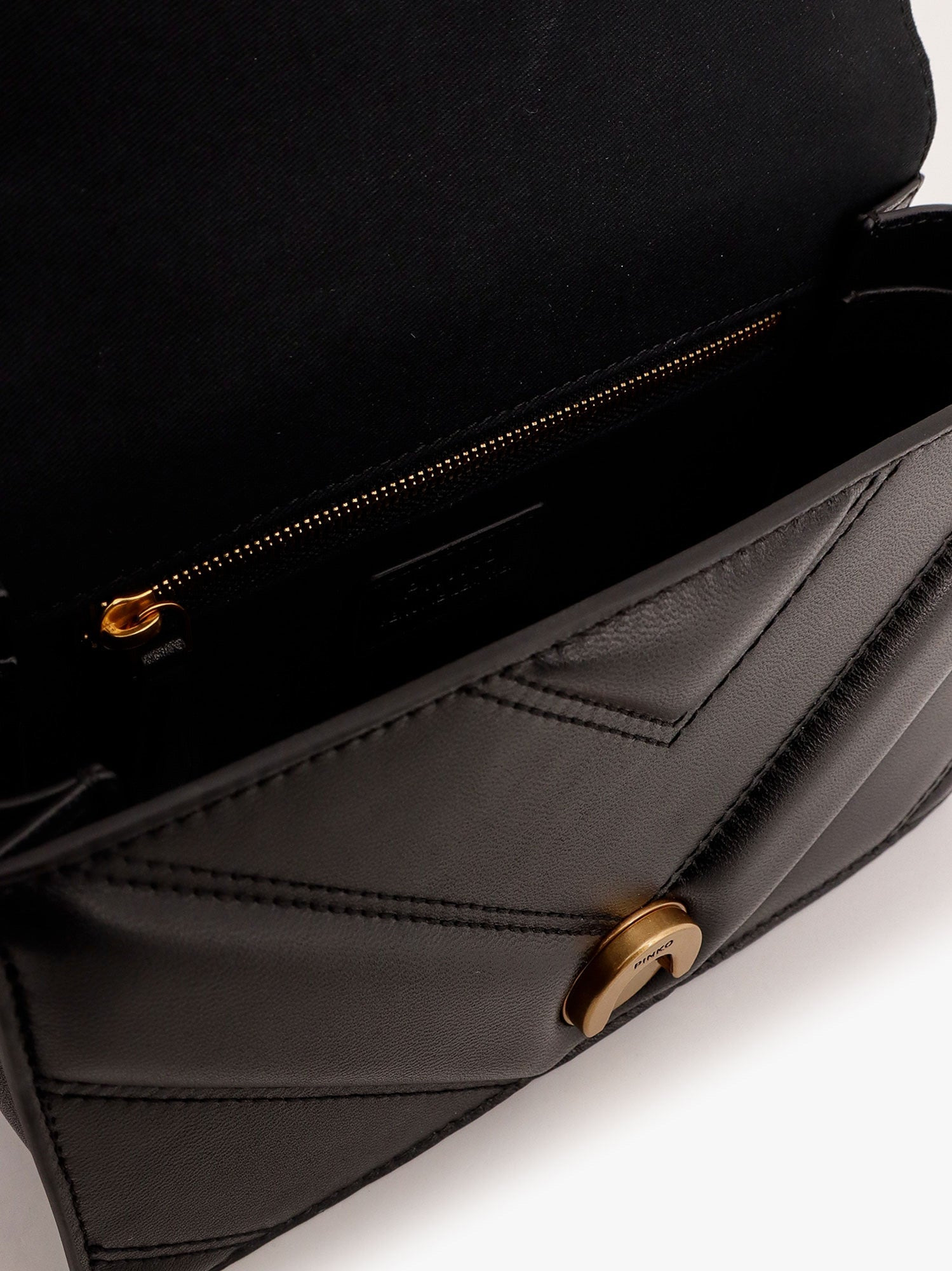 Pinko Matelassã© Leather Shoulder Bag With Love Birds Buckle - 4