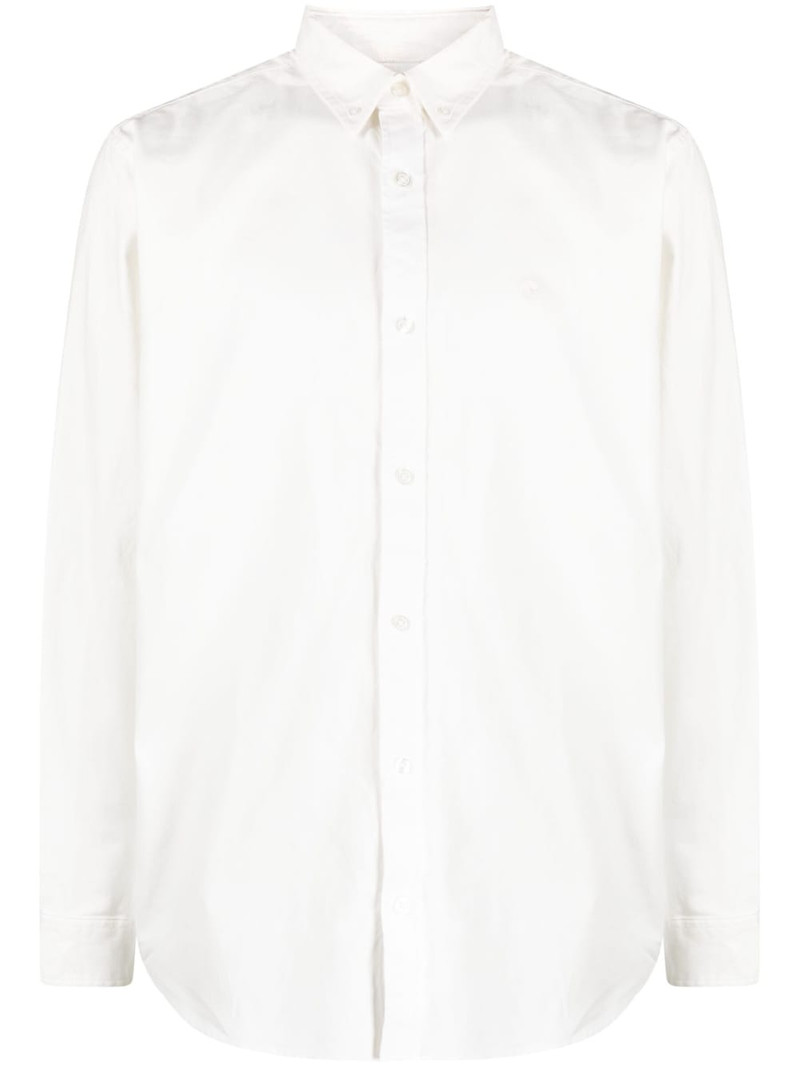 plain button-down fastening shirt 1