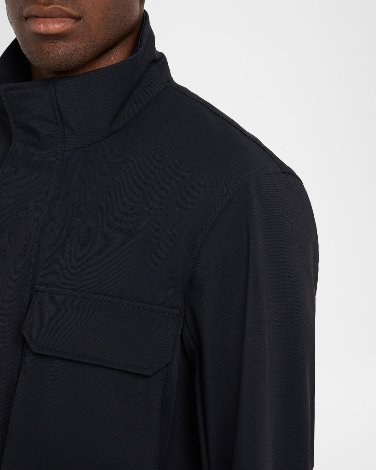 Men's Nylon Four-Pocket Car Coat - 5