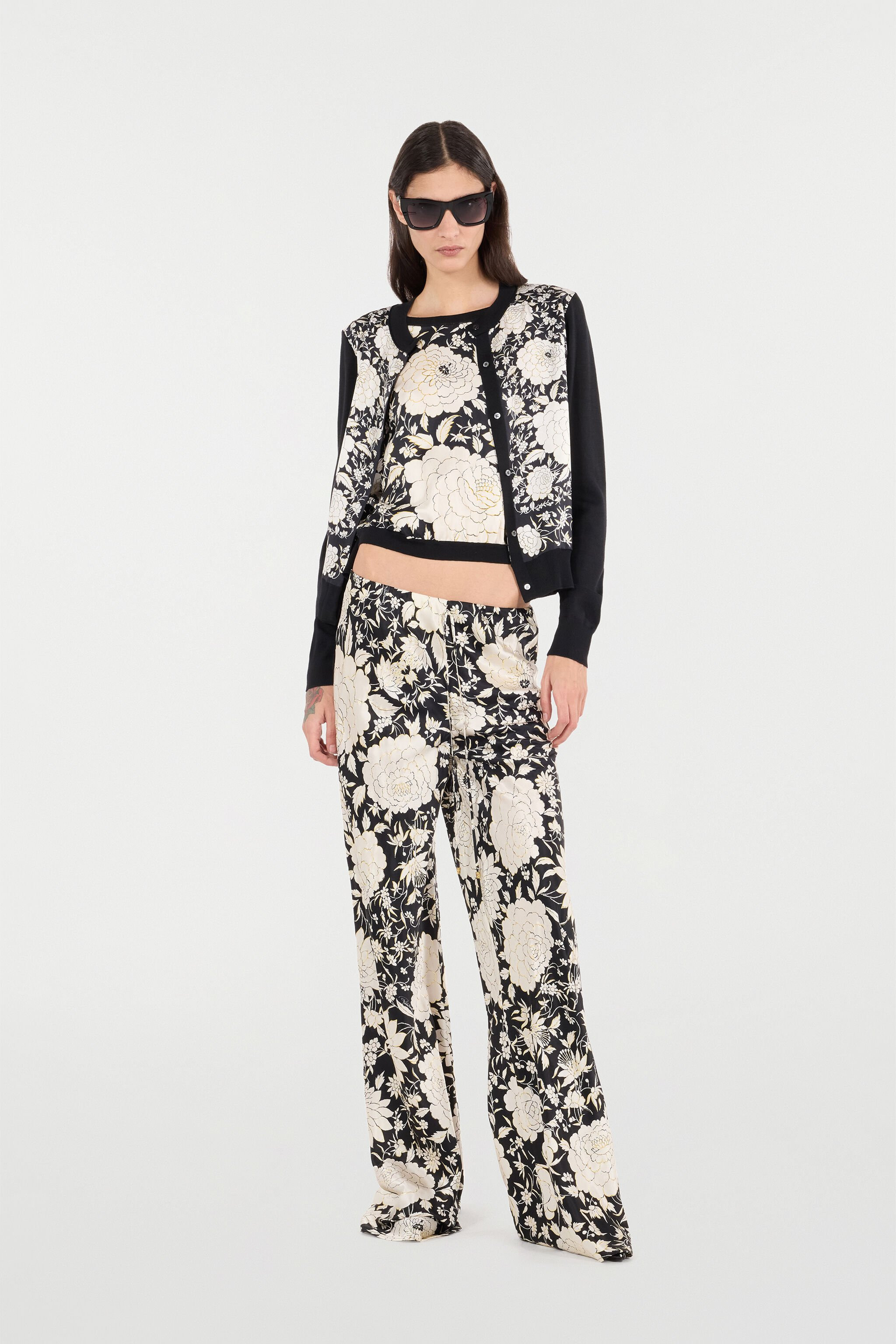 Silk-Blend Cardigan With Flowers - 2