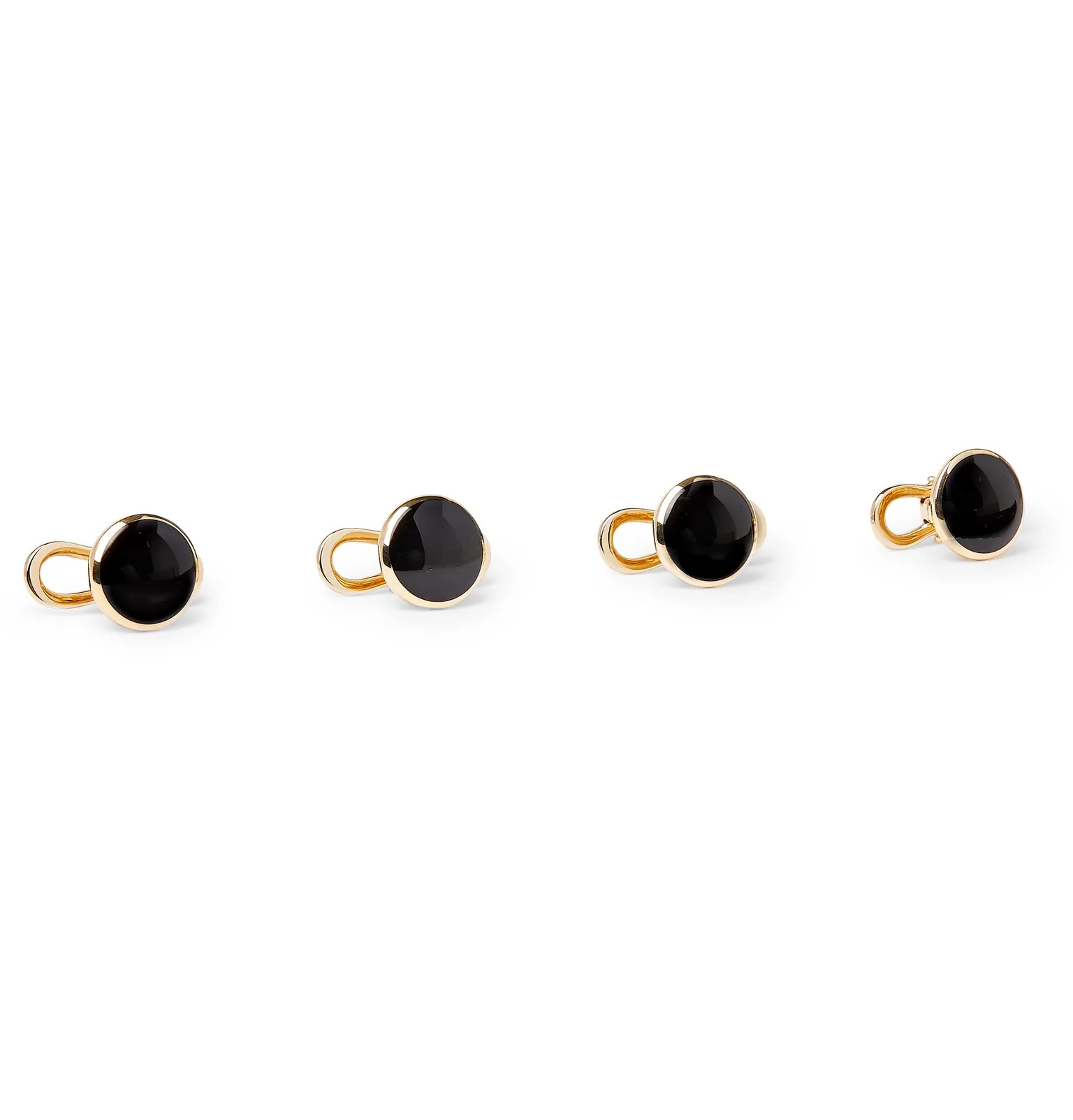 18-Karat Gold Onyx Shirt Studs - 1