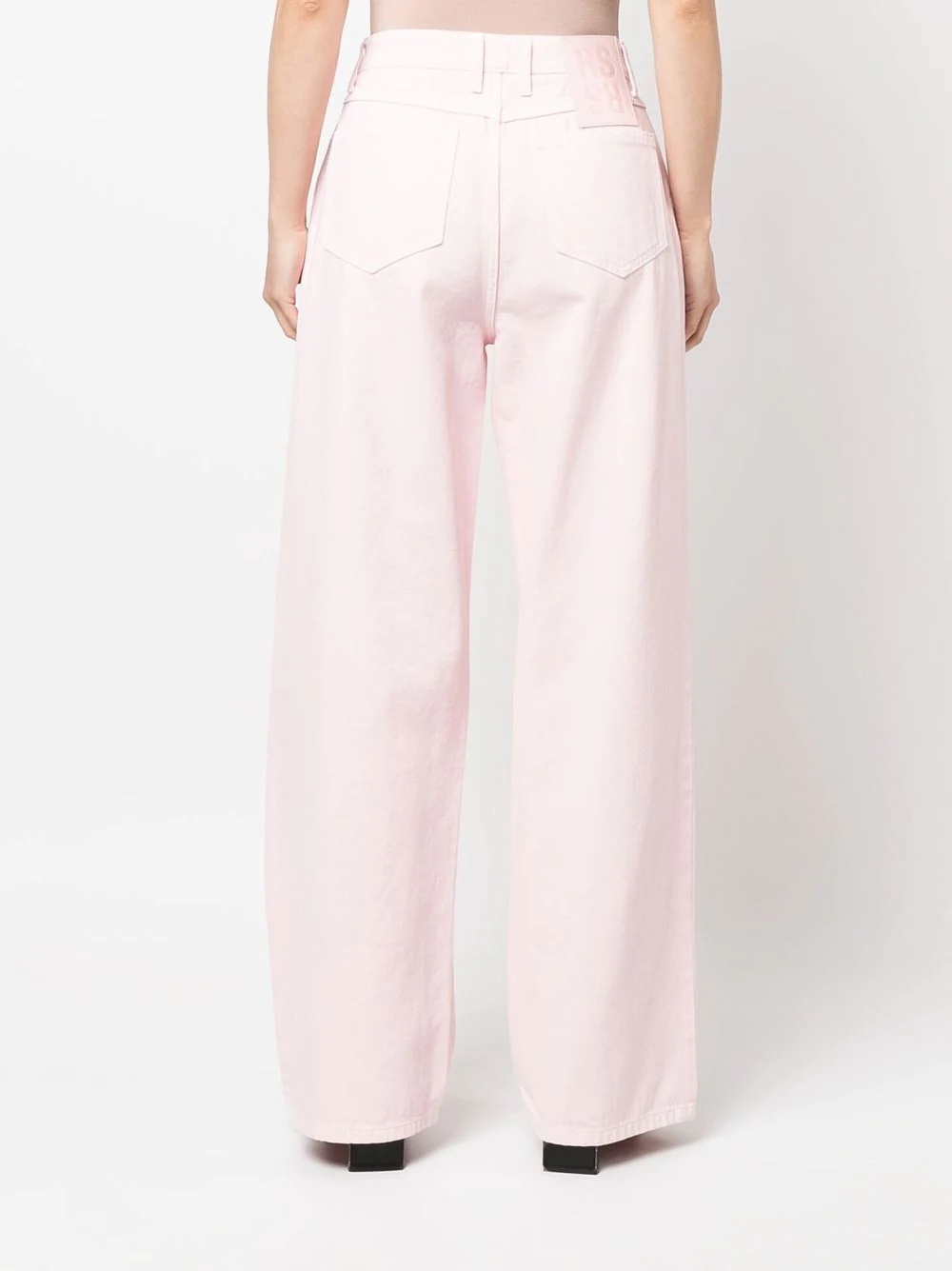 wide-leg denim jeans - 4