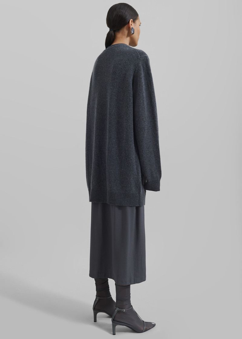 Maxime Knit Sweater Dress - Dark Grey Melange 9