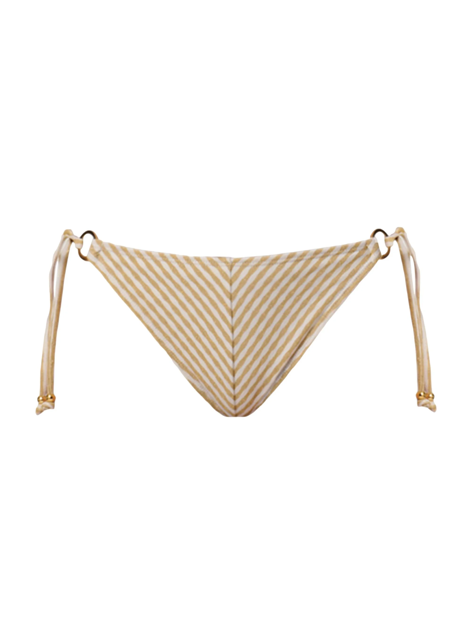Women's Mitered Striped Triangle Bikini Bottom - Multi - 1