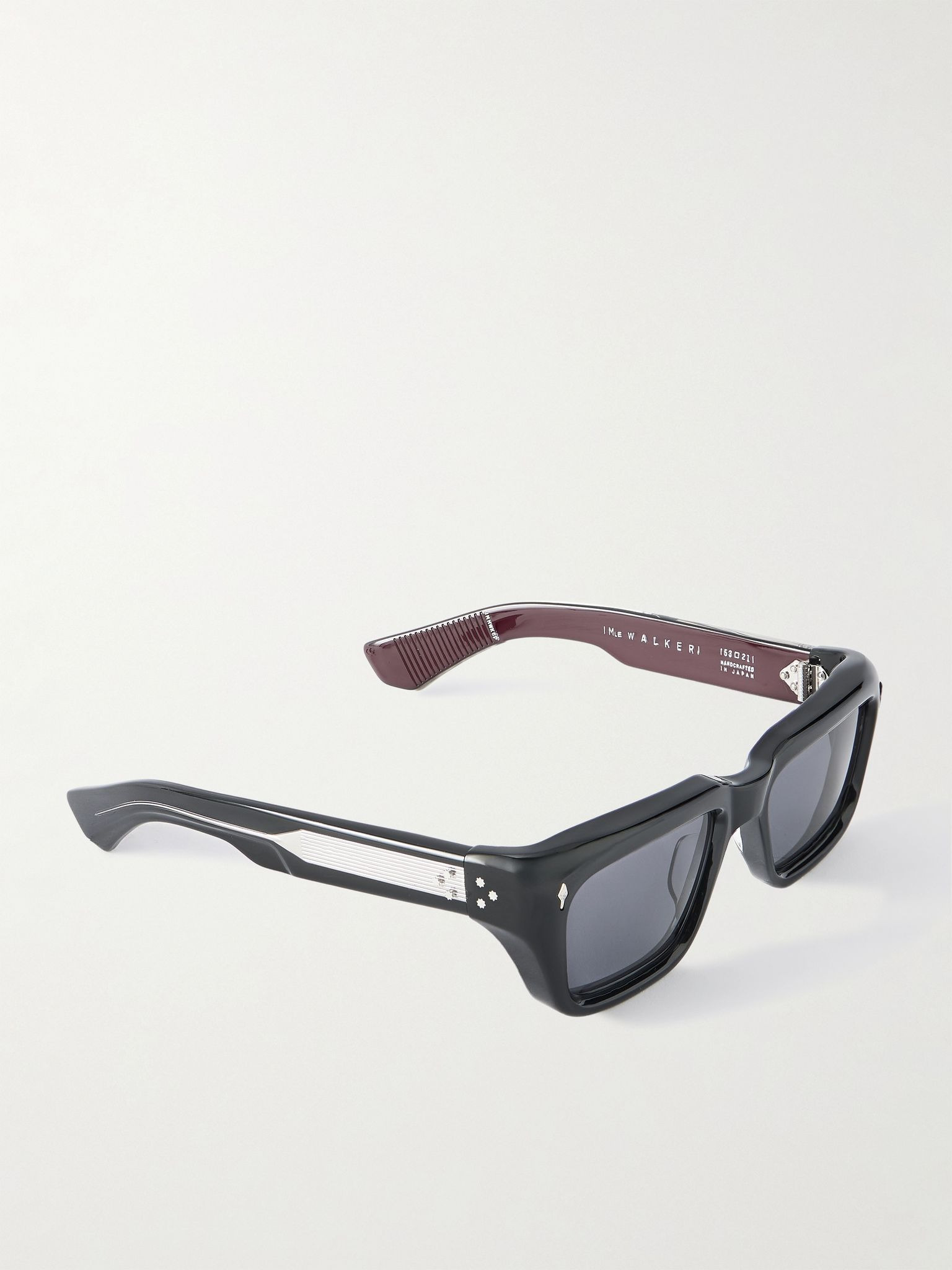 Walker Rectangular-Frame Acetate Sunglasses Black - 3