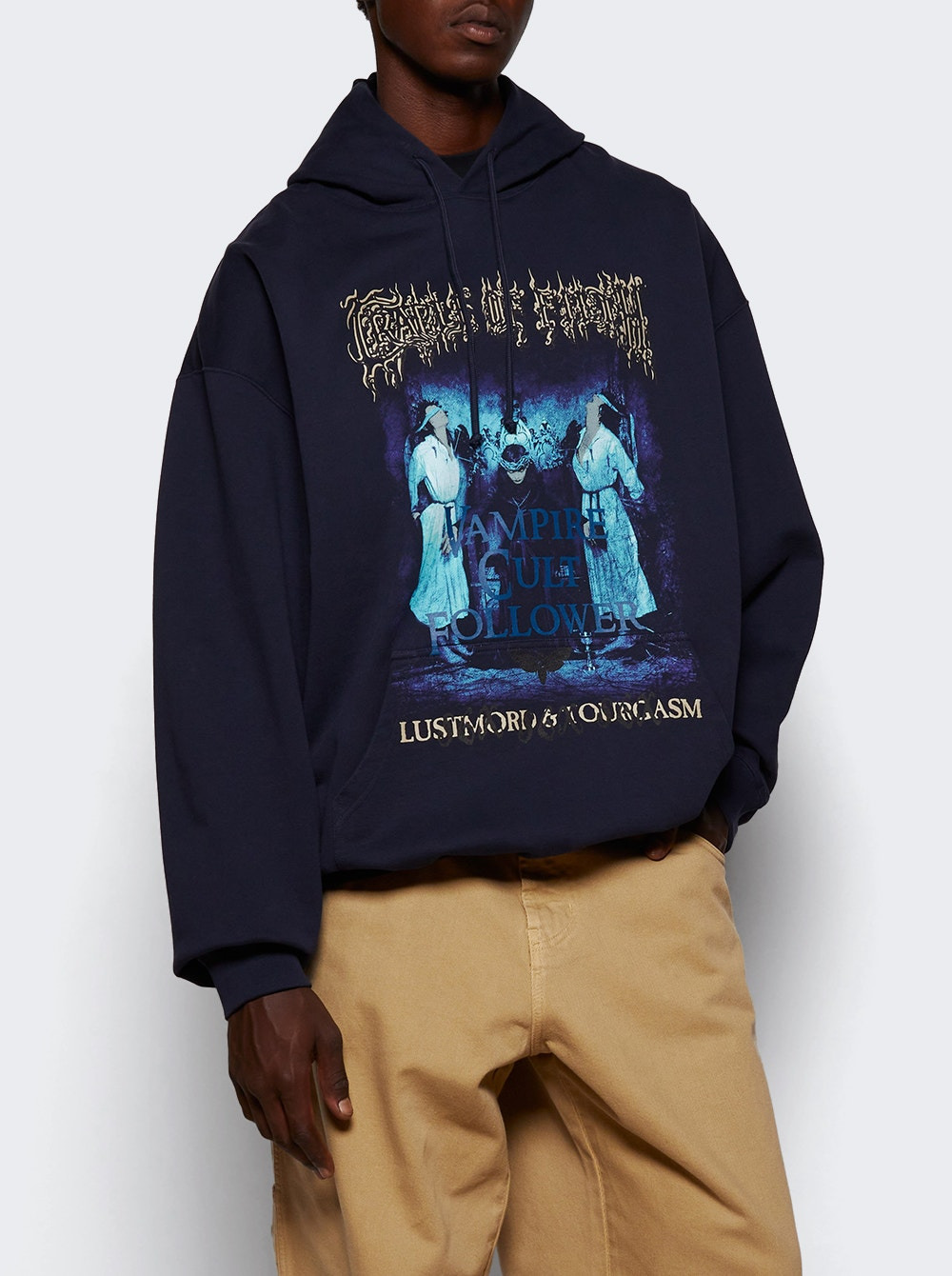 Cof Vampire Cult Oversized Hoodie Navy - 2