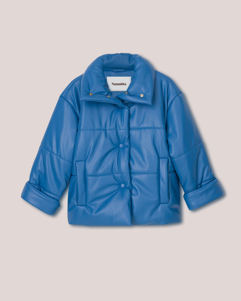 HIDE - OKOBOR™ alt-leather puffer jacket - Blue 1
