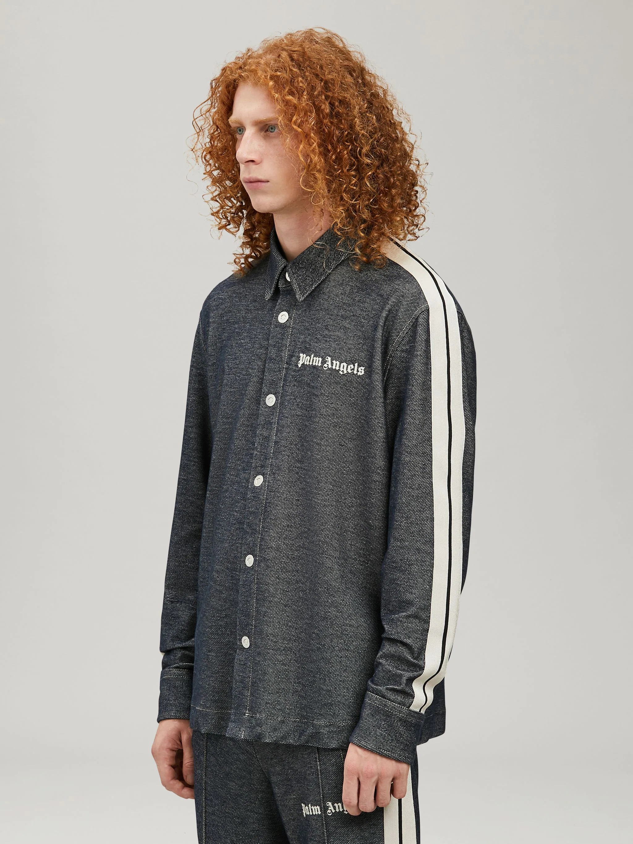 SIMILAR DENIM TRACK SHIRT - 4