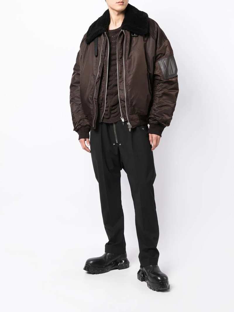 JUUN.J shearling-collar padded bomber jacket outlook