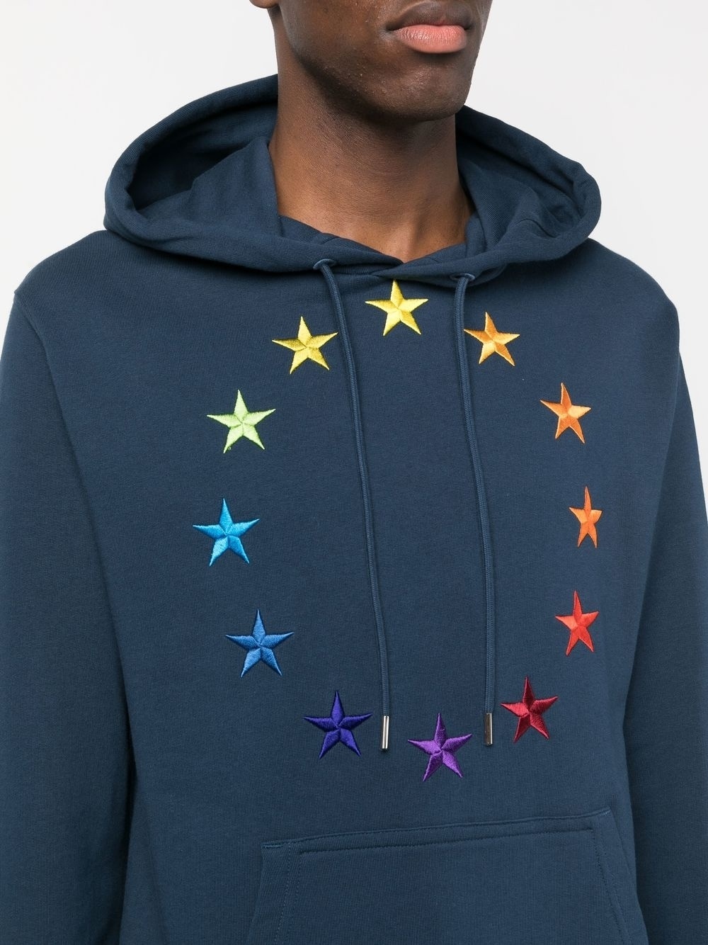 circular-embroidered cotton hoodie - 5