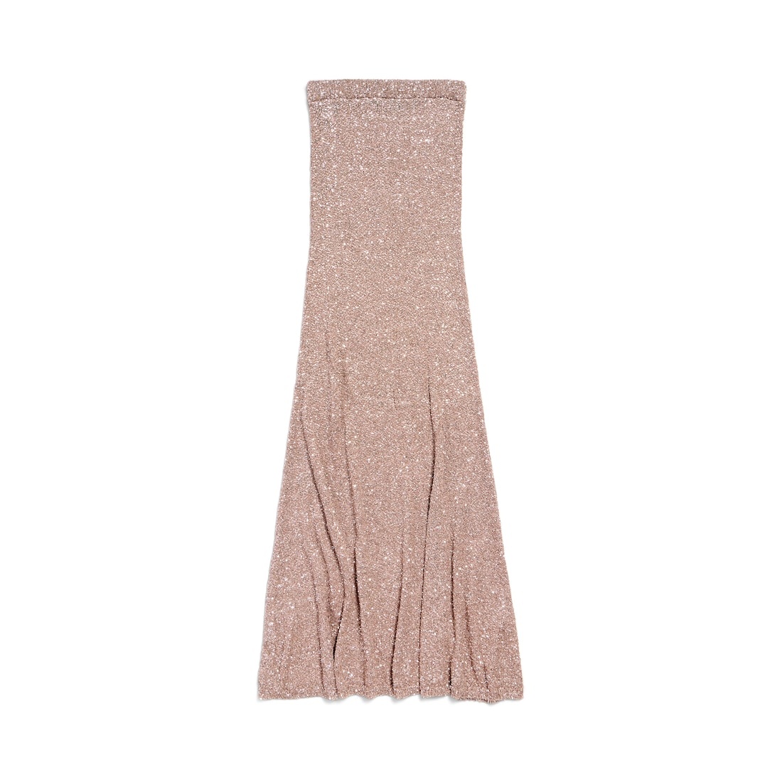 スカート BALENCIAGA LIGHT BROWN/SILVER MAXI SKIRT WITH SEQUINS BALENCIAGA Women's Maxi Skirt in Brown | REVERSIBLE