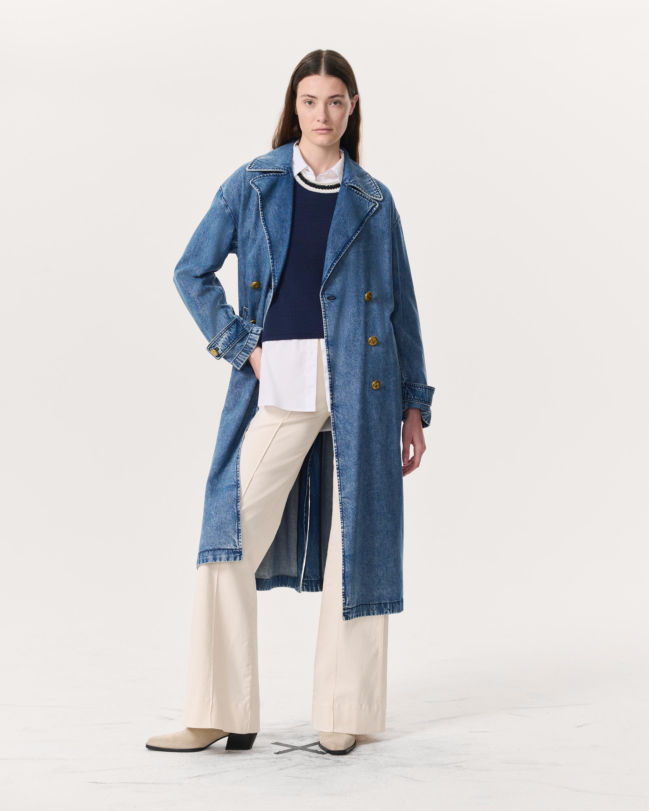 Featherweight Alora Denim Trench Coat
Featherweight Denim - 6