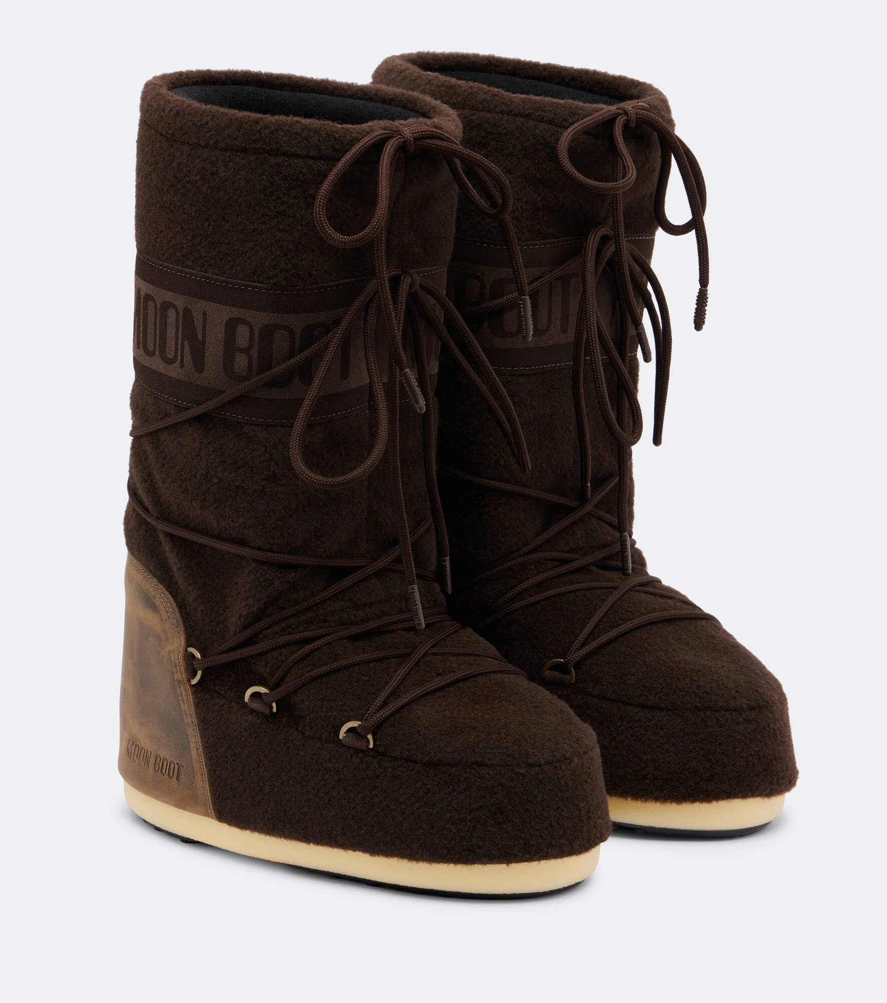 Icon leather-trimmed snow boots - 1