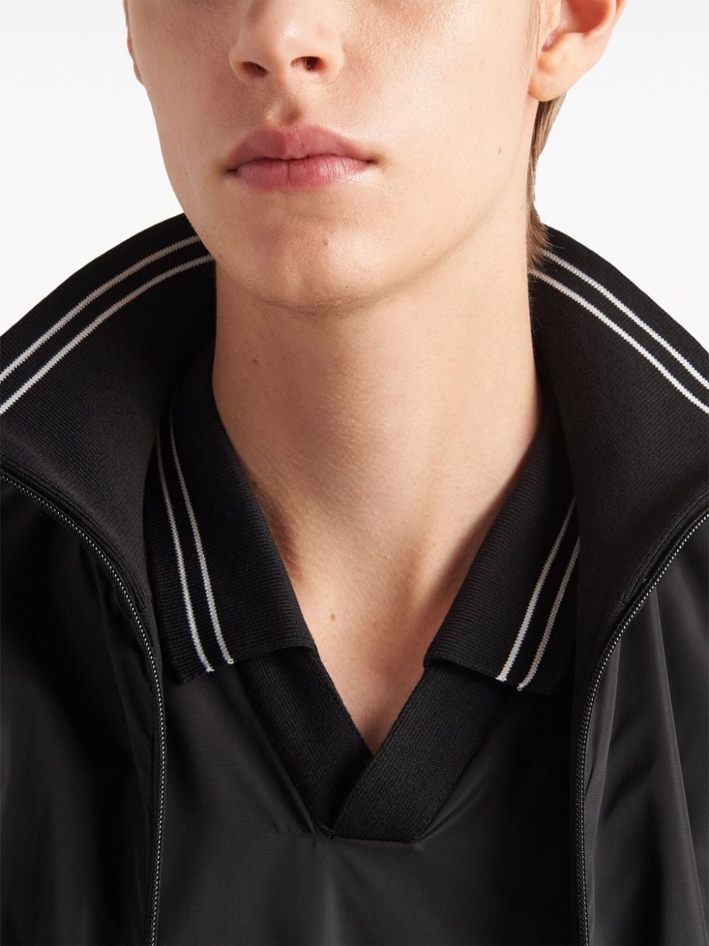 logo-plaque piquÃ©-trim polo shirt - 5